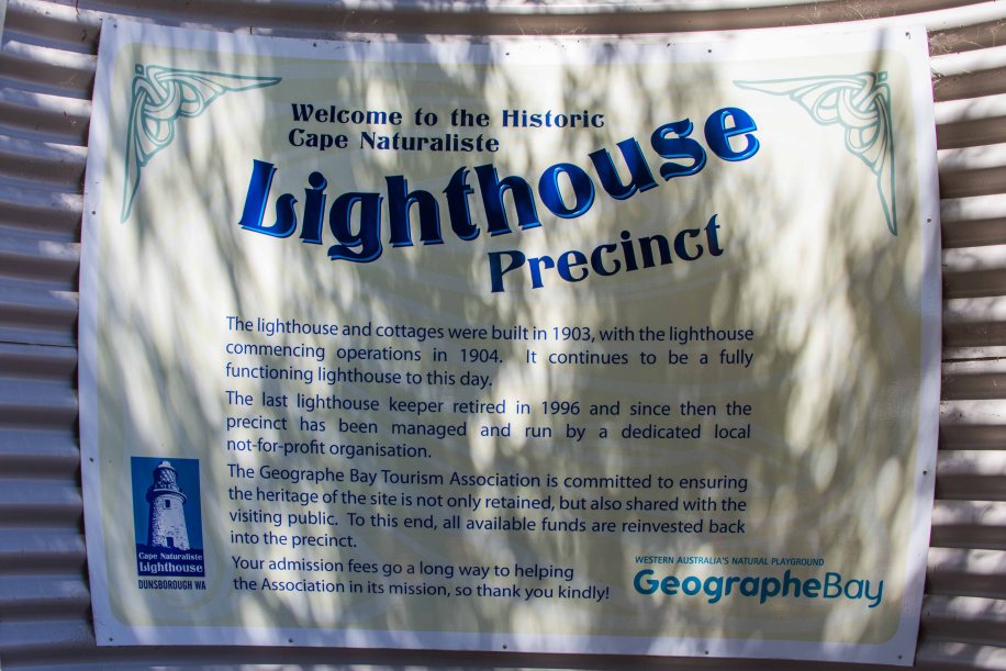 8-1 Cape Naturaliste lighthouse sign